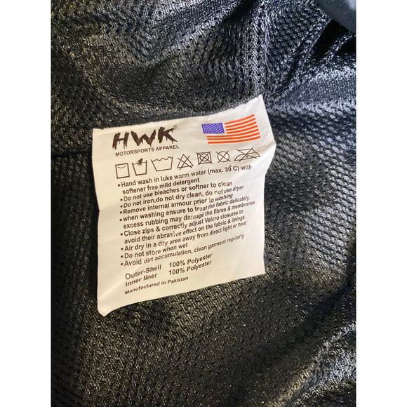 NEW HWK Motor Sports Motorcycle Jacket Coat Womens XXL Armor Elbow Back Pads - Picture 16 of 16